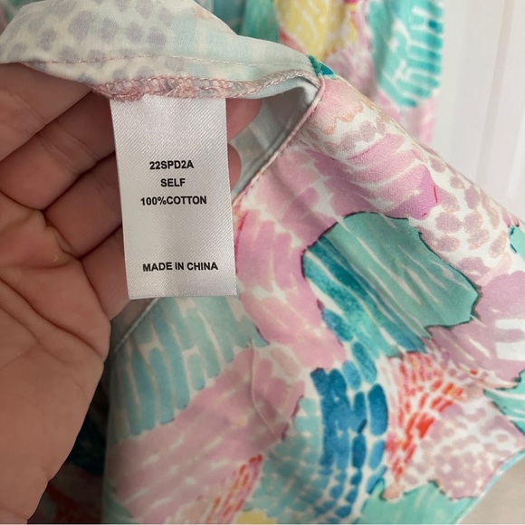 Hunter Bell Braden Blue Floral Shoulder Tie Dress - Picture 4 of 5